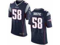 Men's Nike New England Patriots #58 Jon Bostic Elite Navy Blue Team Color NFL Jersey