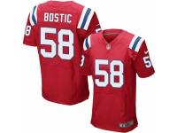 Men's Nike New England Patriots #58 Jon Bostic Elite Red Alternate NFL Jersey