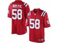 Men's Nike New England Patriots #58 Jon Bostic Limited Red Alternate NFL Jersey