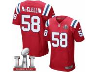 Men's Nike New England Patriots #58 Shea McClellin Elite Red Alternate Super Bowl LI 51 NFL Jersey