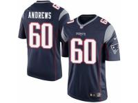 Men's Nike New England Patriots #60 David Andrews Limited Navy Blue Team Color NFL Jersey