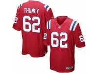 Men's Nike New England Patriots #62 Joe Thuney Game Red Alternate NFL Jersey