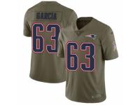Men's Nike New England Patriots #63 Antonio Garcia Limited Olive 2017 Salute to Service NFL Jersey