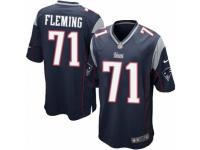 Men's Nike New England Patriots #71 Cameron Fleming Game Navy Blue Team Color NFL Jersey