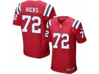 Men's Nike New England Patriots 72 Akiem Hicks Elite Red Alternate NFL Jersey