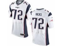 Men's Nike New England Patriots 72 Akiem Hicks Elite White NFL Jersey