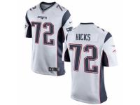 Men's Nike New England Patriots #72 Akiem Hicks Game White NFL Jersey