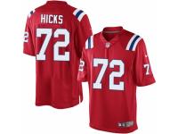 Men's Nike New England Patriots #72 Akiem Hicks Limited Red Alternate NFL Jersey