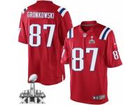 Men's Nike New England Patriots #87 Rob Gronkowski Limited Red Alternate Super Bowl XLIX NFL Jersey