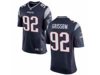 Men's Nike New England Patriots #92 Geneo Grissom Game Navy Blue Team Color NFL Jersey
