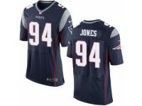 Men's Nike New England Patriots #94 Chris Jones Elite Navy Blue Team Color NFL Jersey