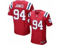Men's Nike New England Patriots #94 Chris Jones Elite Red Alternate NFL Jersey