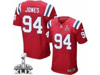 Men's Nike New England Patriots #94 Chris Jones Elite Red Alternate Super Bowl XLIX NFL Jersey