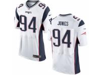 Men's Nike New England Patriots #94 Chris Jones Elite White NFL Jersey