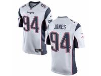 Men's Nike New England Patriots #94 Chris Jones Game White NFL Jersey