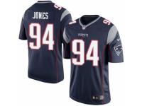 Men's Nike New England Patriots #94 Chris Jones Limited Navy Blue Team Color NFL Jersey