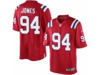 Men's Nike New England Patriots #94 Chris Jones Limited Red Alternate NFL Jersey
