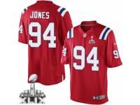 Men's Nike New England Patriots #94 Chris Jones Limited Red Alternate Super Bowl XLIX NFL Jersey