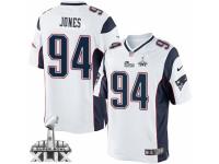 Men's Nike New England Patriots #94 Chris Jones Limited White Super Bowl XLIX NFL Jersey