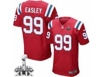 Men's Nike New England Patriots #99 Dominique Easley Elite Red Alternate Super Bowl XLIX NFL Jersey
