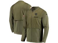 Men's Nike Olive Chicago Bears Salute to Service Sideline Hybrid Full-Zip Jacket