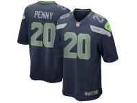 Men's Nike Seattle Seahawks #20 Rashaad Penny Navy 2018 NFL Draft Pick Game Jersey