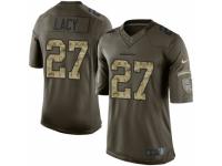 Men's Nike Seattle Seahawks #27 Eddie Lacy Limited Green Salute to Service NFL Jersey