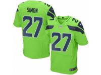 Men's Nike Seattle Seahawks #27 Tharold Simon Elite Green Rush NFL Jersey