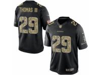Men's Nike Seattle Seahawks 29 Earl Thomas III Elite Black Salute to Service NFL Jersey