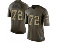 Men's Nike Seattle Seahawks #72 Michael Bennett Limited Green Salute to Service NFL Jersey