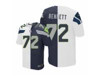 Men's Nike Seattle Seahawks #72 Michael Bennett Limited Team Road Two Tone NFL Jersey