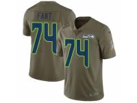 Men's Nike Seattle Seahawks #74 George Fant Limited Olive 2017 Salute to Service NFL Jersey