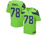 Men's Nike Seattle Seahawks #78 Bradley Sowell Elite Green Rush NFL Jersey