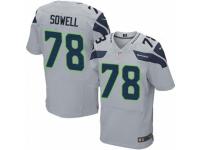 Men's Nike Seattle Seahawks #78 Bradley Sowell Elite Grey Alternate NFL Jersey