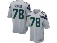 Men's Nike Seattle Seahawks #78 Bradley Sowell Game Grey Alternate NFL Jersey