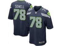 Men's Nike Seattle Seahawks #78 Bradley Sowell Game Steel Blue Team Color NFL Jersey