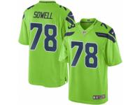 Men's Nike Seattle Seahawks #78 Bradley Sowell Limited Green Rush NFL Jersey