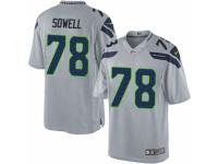 Men's Nike Seattle Seahawks #78 Bradley Sowell Limited Grey Alternate NFL Jersey