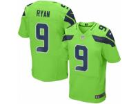 Men's Nike Seattle Seahawks #9 Jon Ryan Elite Green Rush NFL Jersey