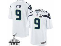 Men's Nike Seattle Seahawks #9 Jon Ryan Limited White Super Bowl XLIX NFL Jersey