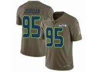 Men's Nike Seattle Seahawks #95 Dion Jordan Limited Olive 2017 Salute to Service NFL Jersey