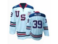 Men's Nike Team USA #39 Ryan Miller Premier White 1960 Throwback Olympic Hockey Jersey