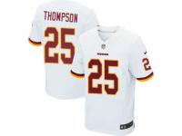 Men's Nike Washington Redskins #25 Chris Thompson Elite White NFL Jersey