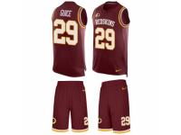 Men's Nike Washington Redskins #29 Derrius Guice Burgundy Red Tank Top Suit NFL Jersey