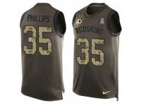 Men's Nike Washington Redskins #35 Dashaun Phillips Green Salute to Service Tank Top NFL Jersey