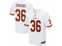 Men's Nike Washington Redskins #36 Su'a Cravens Elite White NFL Jersey