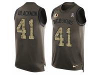Men's Nike Washington Redskins #41 Will Blackmon Green Salute to Service Tank Top NFL Jersey