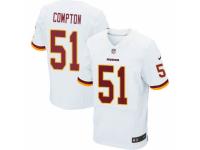 Men's Nike Washington Redskins #51 Will Compton Elite White NFL Jersey