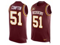 Men's Nike Washington Redskins #51 Will Compton Red Player Name & Number Tank Top NFL Jersey