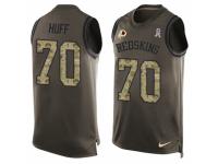Men's Nike Washington Redskins #70 Sam Huff Green Salute to Service Tank Top NFL Jersey